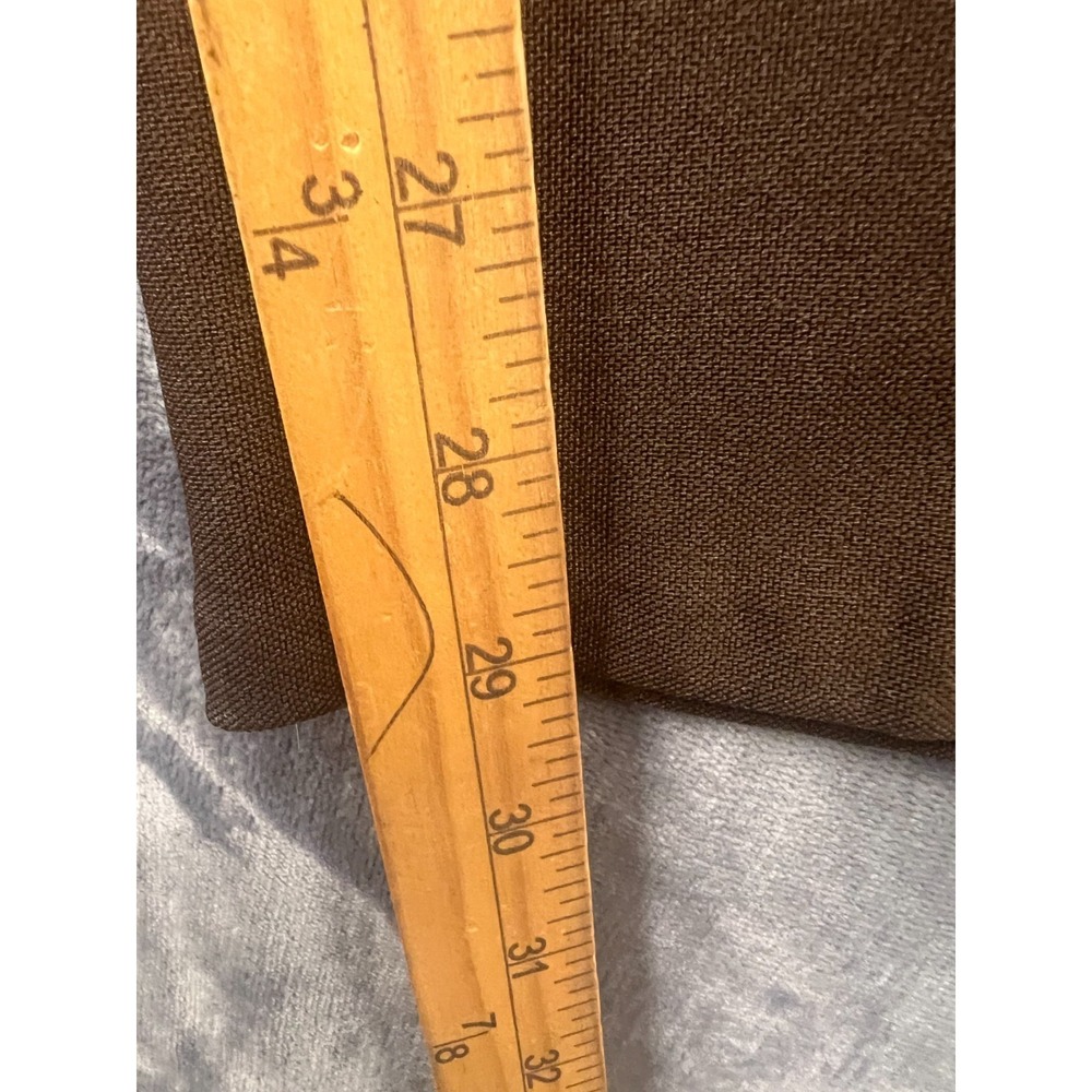 Vintage Levis Bend Over Dress Pants Womens 12 Brown Straight Flat Front Pull On - Picture 5 of 7